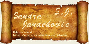 Sandra Janaćković vizit kartica
